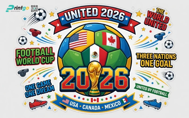 Trọn bộ 99 mẫu decal dán cửa kính World Cup 2026 đẹp