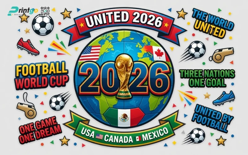 Trọn bộ 99 mẫu decal dán cửa kính World Cup 2026 đẹp