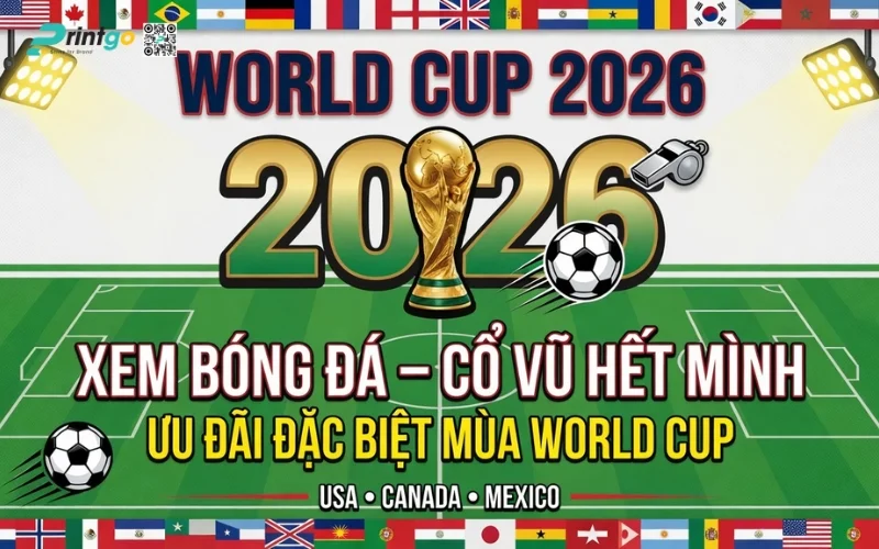 Trọn bộ 99 mẫu decal dán cửa kính World Cup 2026 đẹp