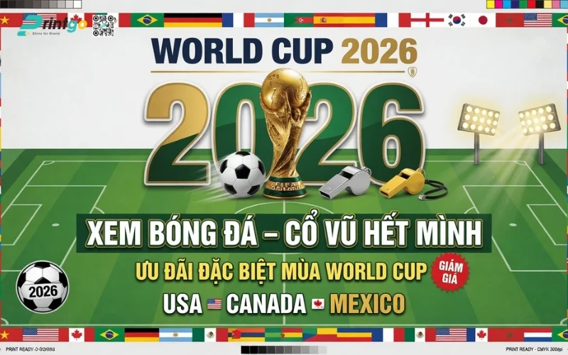 Trọn bộ 99 mẫu decal dán cửa kính World Cup 2026 đẹp