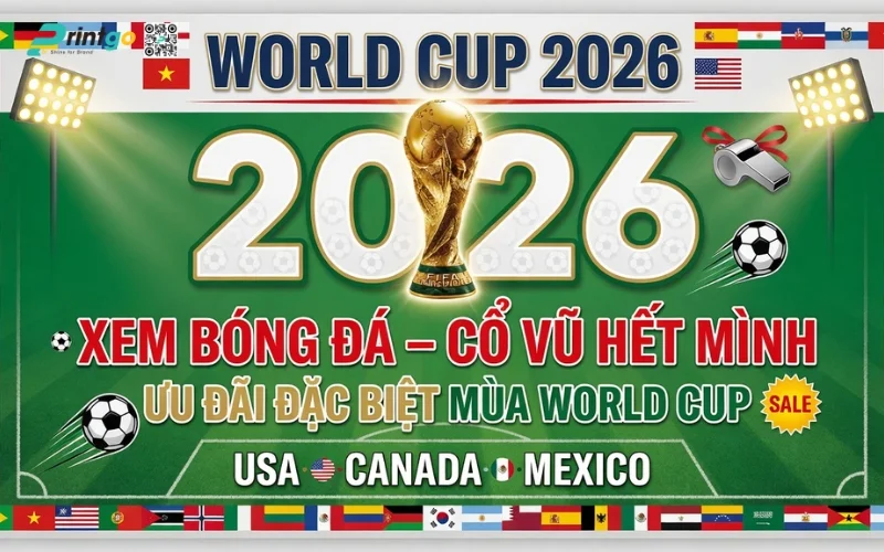Trọn bộ 99 mẫu decal dán cửa kính World Cup 2026 đẹp