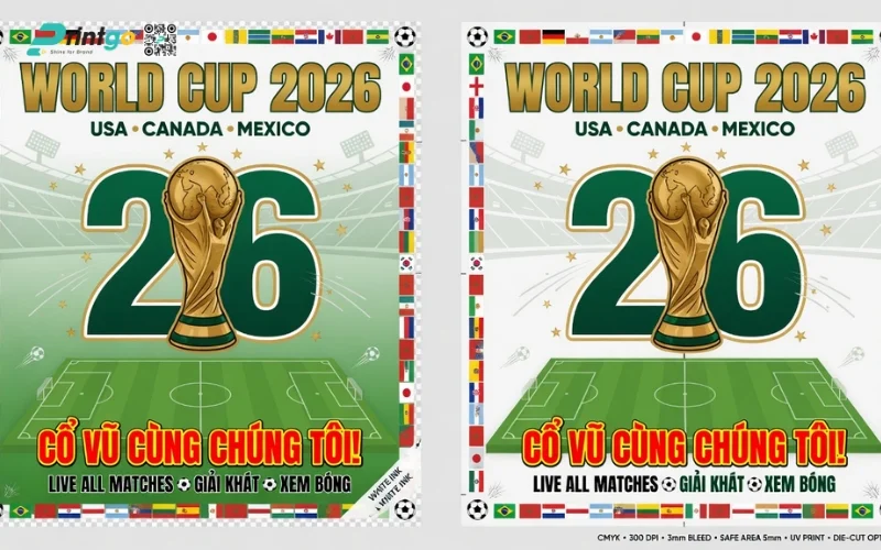 Trọn bộ 99 mẫu decal dán cửa kính World Cup 2026 đẹp