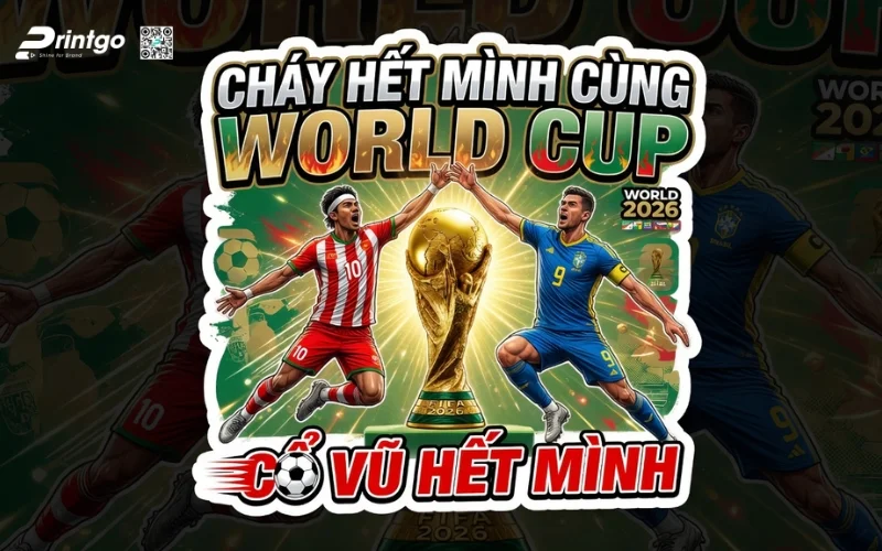 Trọn bộ 99 mẫu decal dán cửa kính World Cup 2026 đẹp