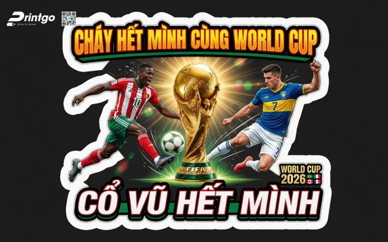 Trọn bộ 99 mẫu decal dán cửa kính World Cup 2026 đẹp