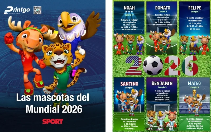 Mẫu poster linh vật World Cup 2026