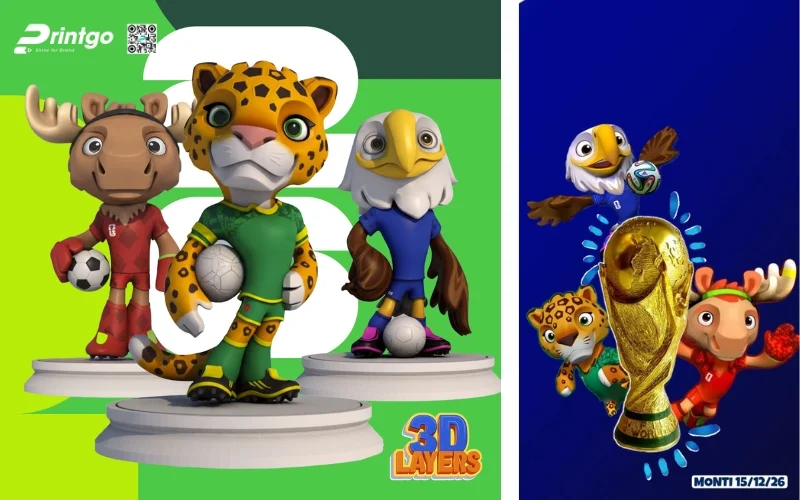 Mẫu poster linh vật World Cup 2026