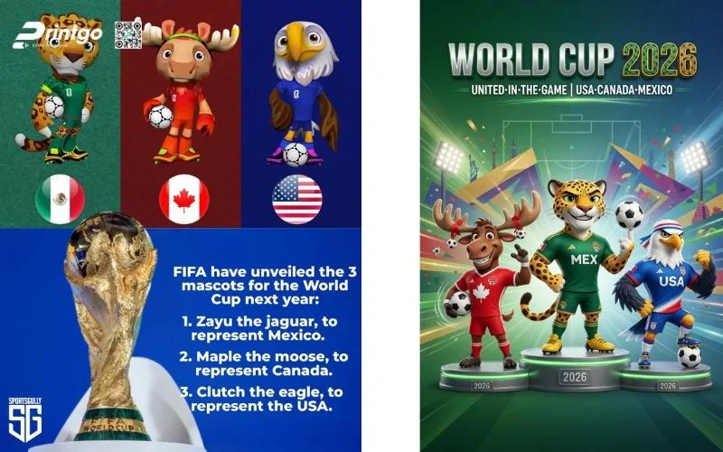 Mẫu poster linh vật World Cup 2026