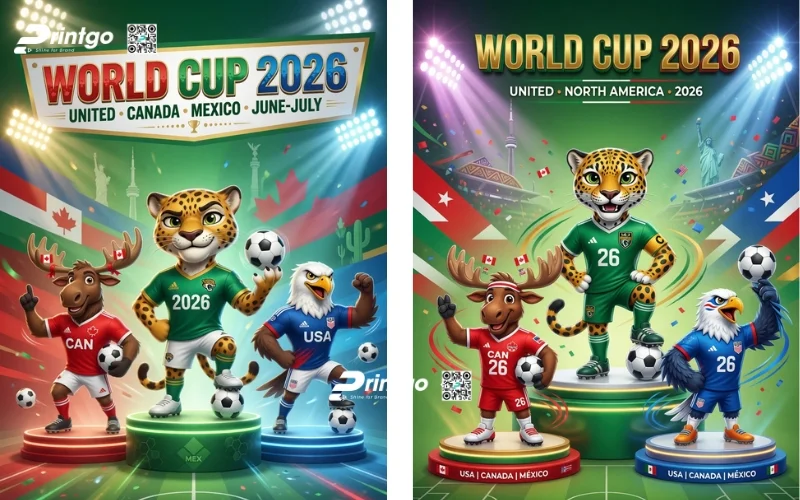Mẫu poster linh vật World Cup 2026
