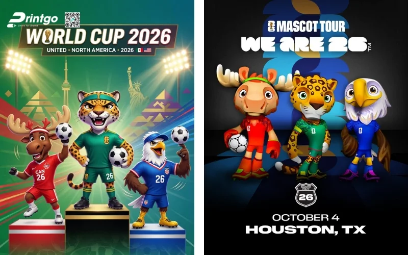 Mẫu poster linh vật World Cup 2026