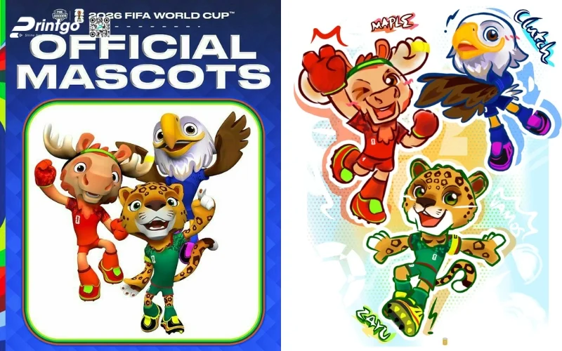 Mẫu poster linh vật World Cup 2026