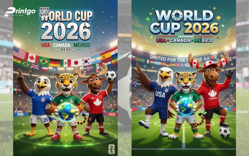 Mẫu poster linh vật World Cup 2026