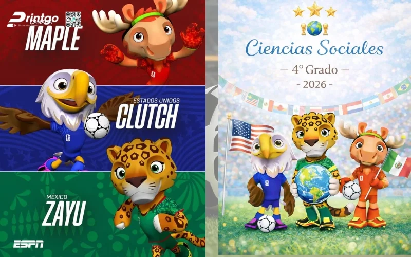 Mẫu poster linh vật World Cup 2026