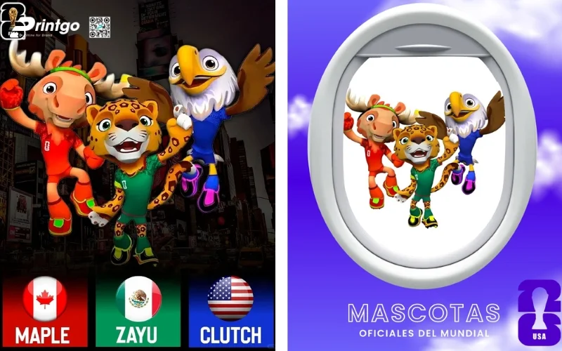 Mẫu poster linh vật World Cup 2026