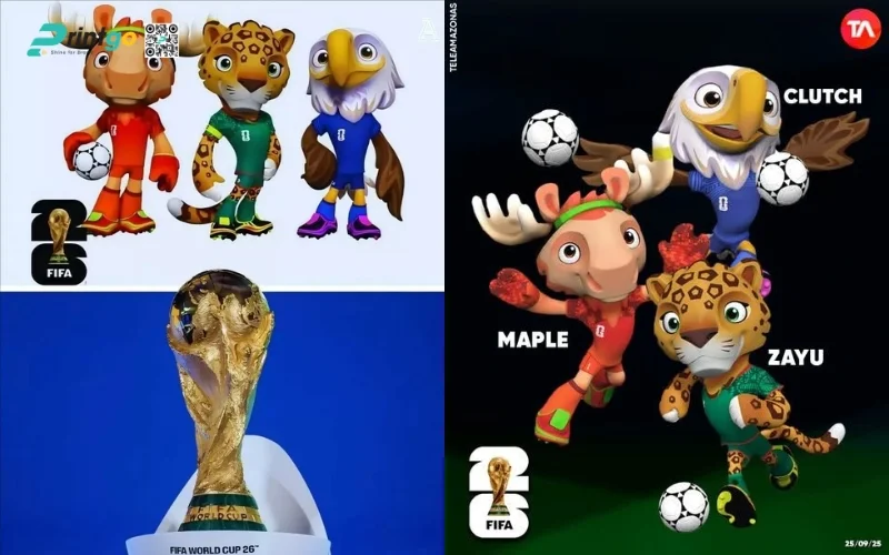 Mẫu poster linh vật World Cup 2026