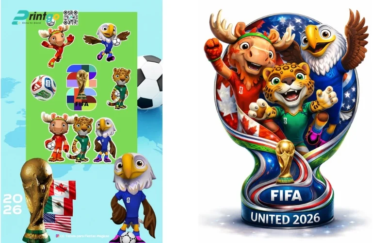 Mẫu poster linh vật World Cup 2026