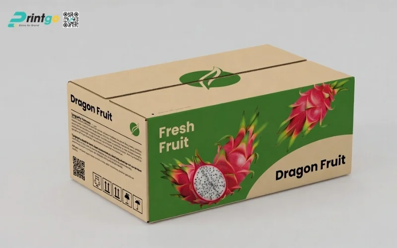 Mẫu thùng carton đựng 10 quả thanh long