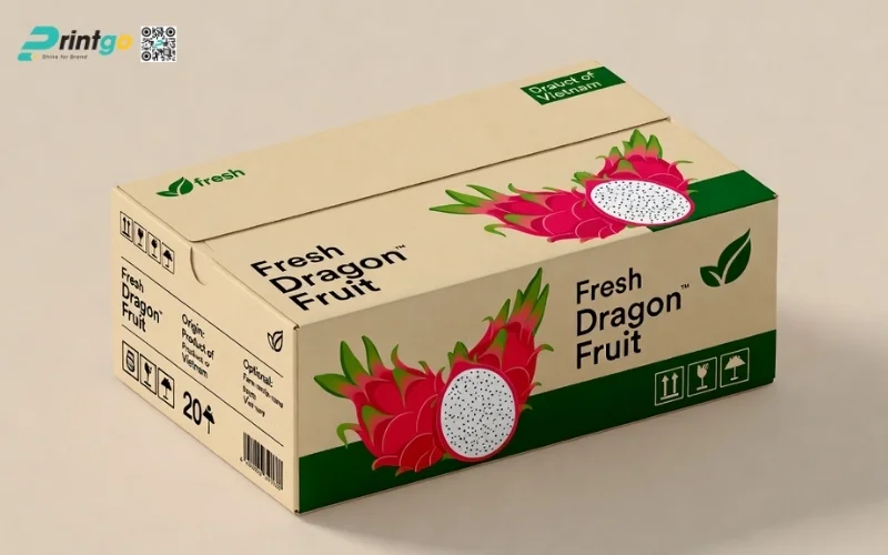 Mẫu thùng carton đựng thanh long 9kg
