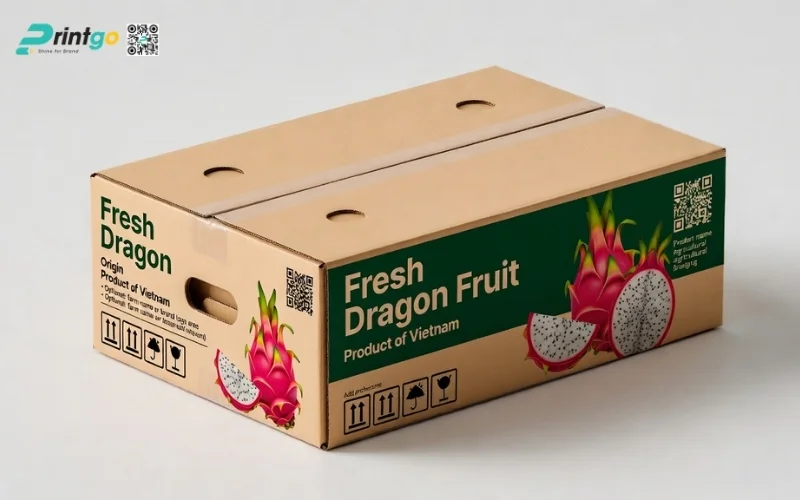 Mẫu thùng carton đựng thanh long 9kg