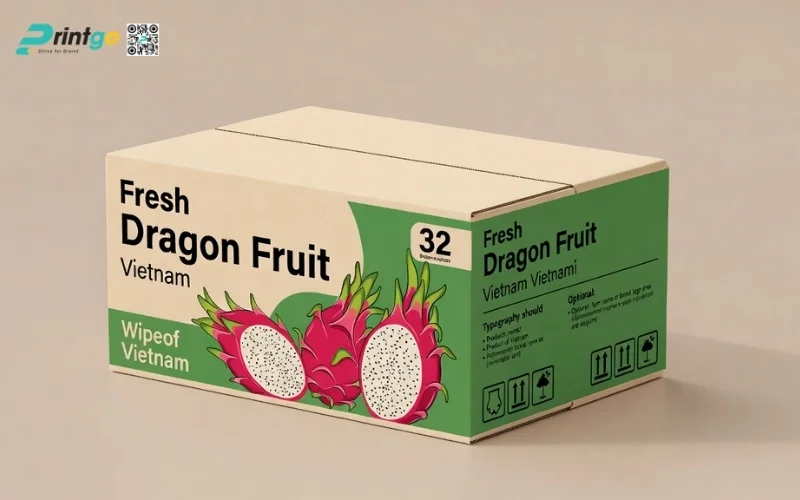Mẫu thùng carton đựng thanh long 9kg