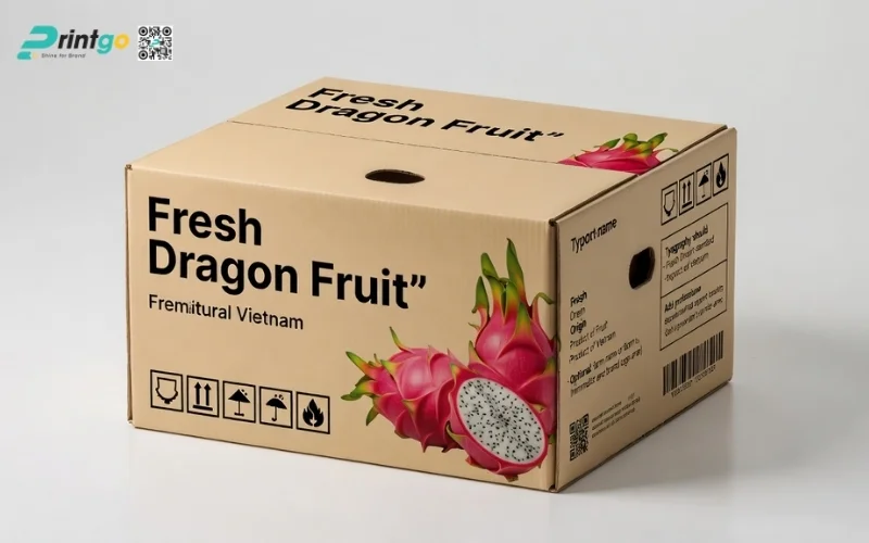 Mẫu thùng carton đựng thanh long 9kg