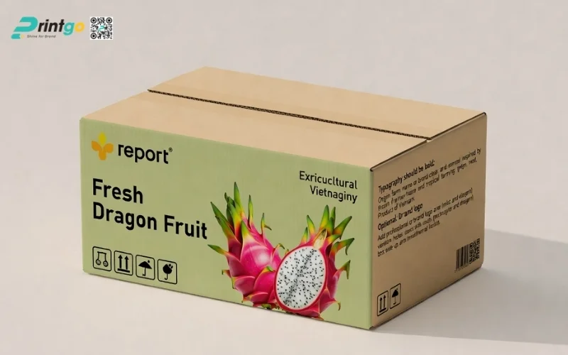 Mẫu thùng carton đựng thanh long 9kg