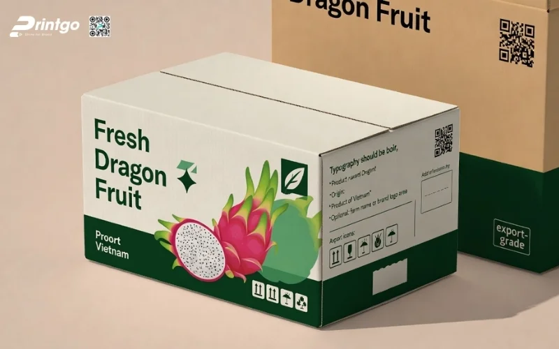 Mẫu thùng carton đựng thanh long 9kg