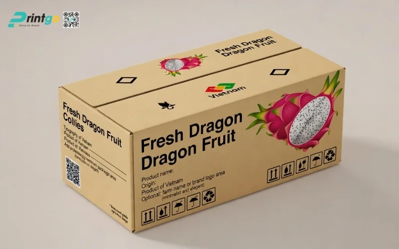 Mẫu thùng carton đựng thanh long 9kg