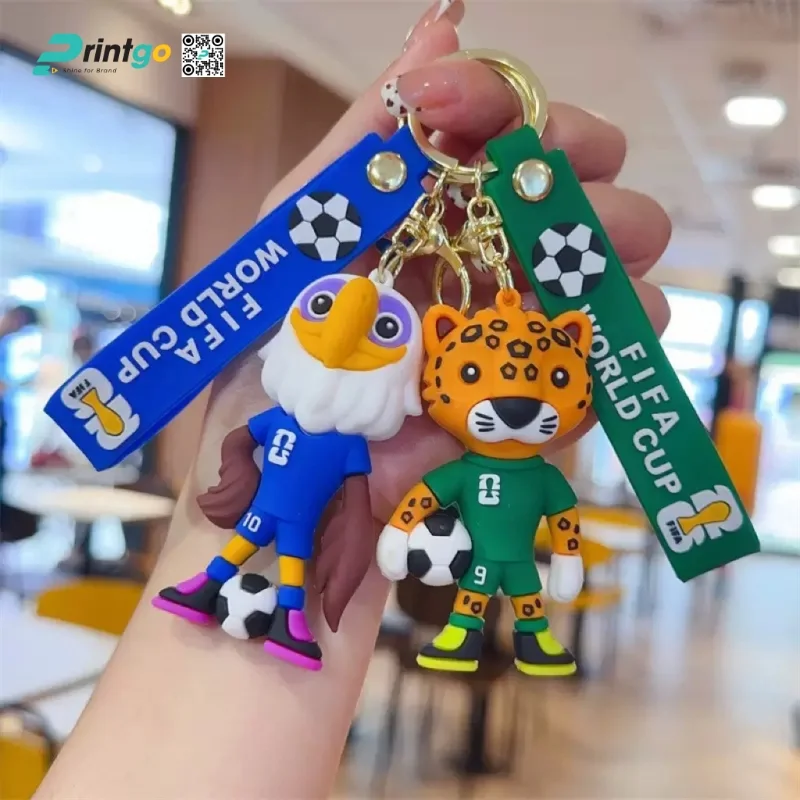  Móc khóa World Cup cao su PVC lấy ngay