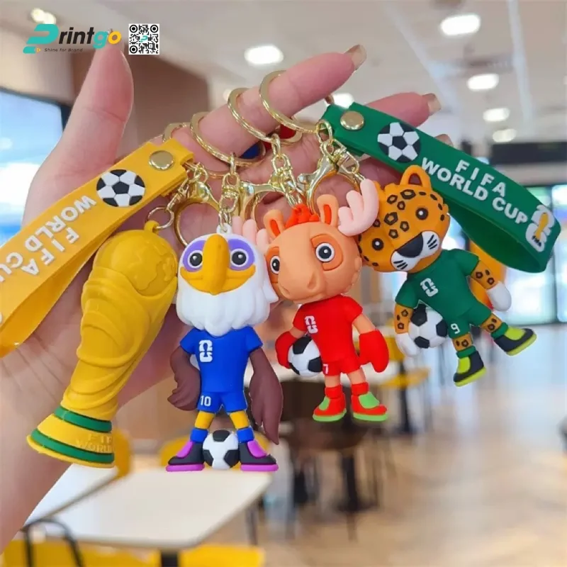  Móc khóa World Cup cao su PVC linh vật