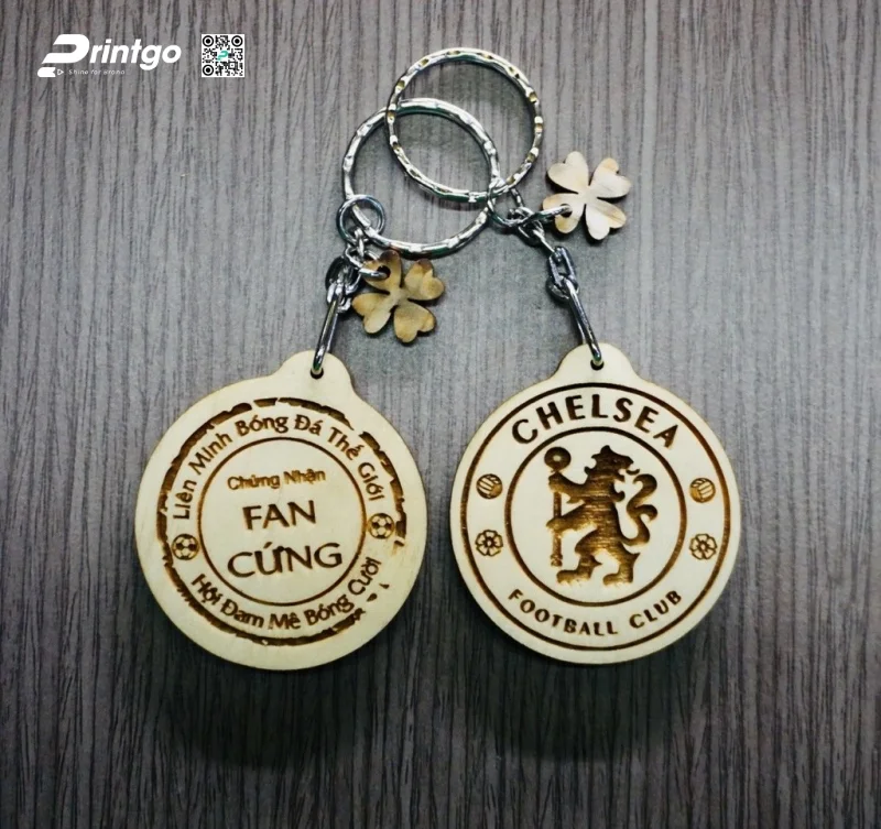 Móc khóa World Cup gỗ chắc chắn