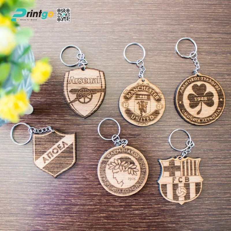 Móc khóa World Cup gỗ ấn tượng