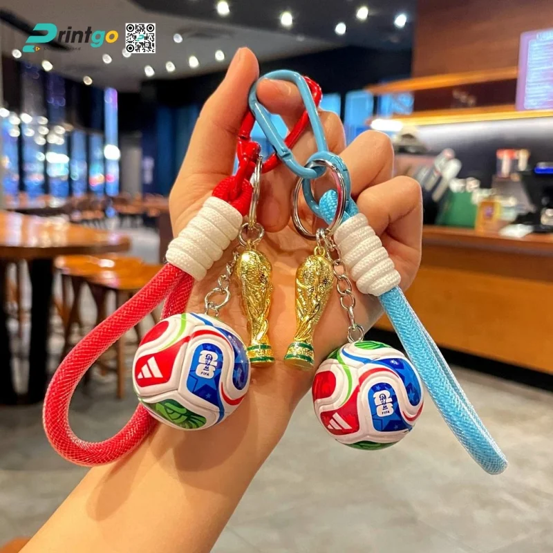  Móc khóa World Cup cao su PVC bóng đá