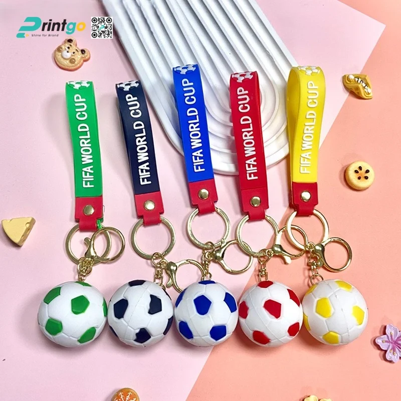 Móc khóa World Cup cao su PVC tối giản