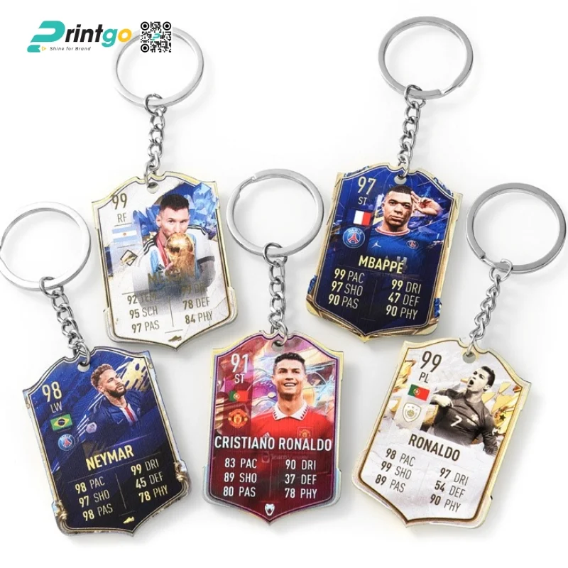 Móc khóa World Cup mica (acrylic) in hình cầu thủ