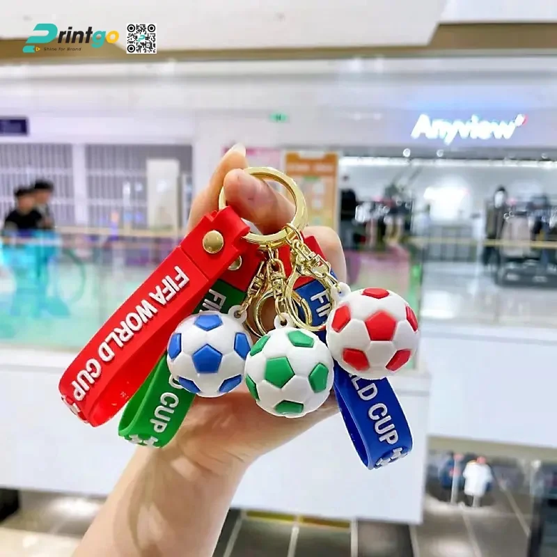 Móc khóa World Cup cao su PVC hình quả bóng