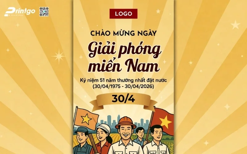 Poster giải phóng miền Nam phong cách truyền thống, đậm chất lịch sử