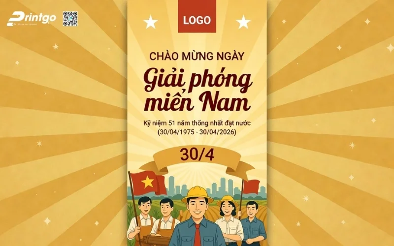 Poster giải phóng miền Nam phong cách truyền thống, đậm chất lịch sử