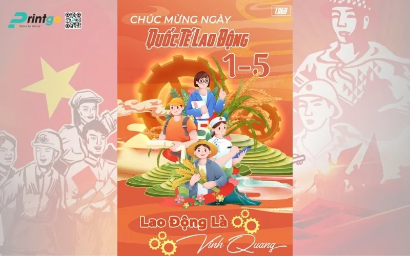 Poster thống nhất đất nước biểu tượng 51 năm tự hào