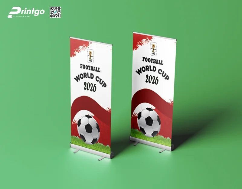 Chất liệu và kích thước standee World Cup phổ biến