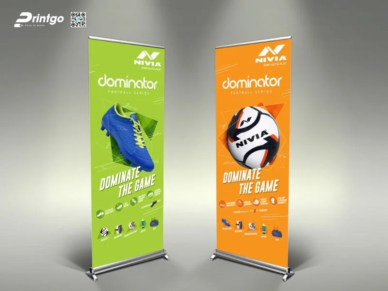 Mẫu standee Worldc Cup in nhanh