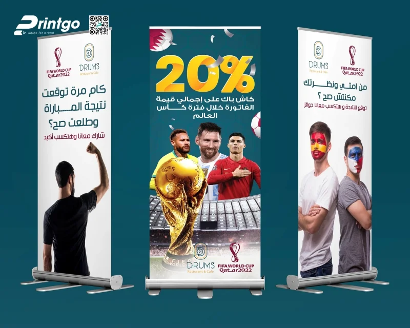 Tiêu chí thiết kế standee World Cup đẹp, đúng mục đích sử dụng