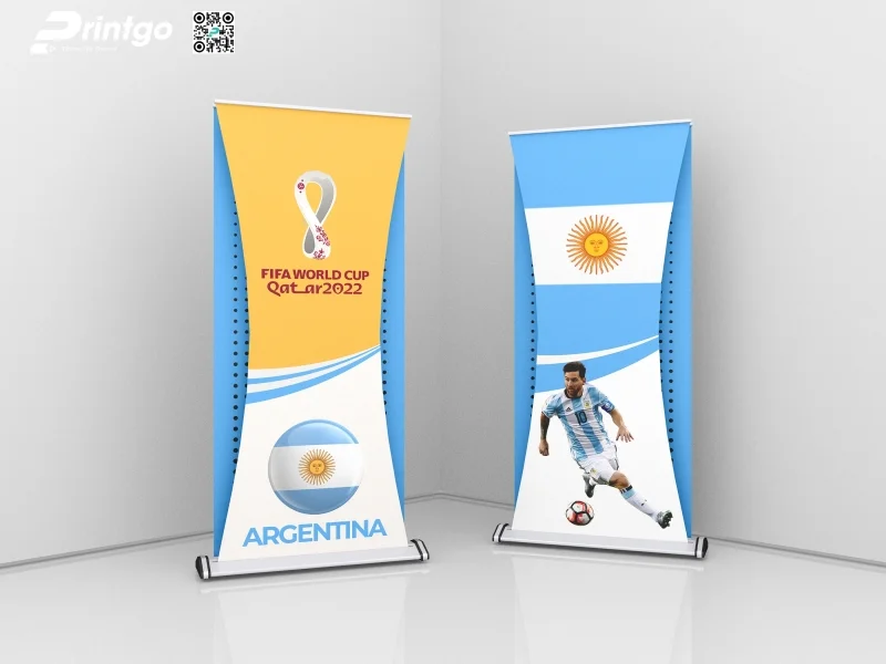 Mẫu standee Worldc Cup doanh nghiệp