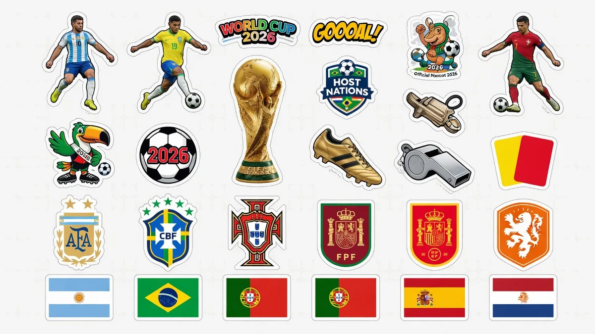 Sticker World Cup 2026 cổ động