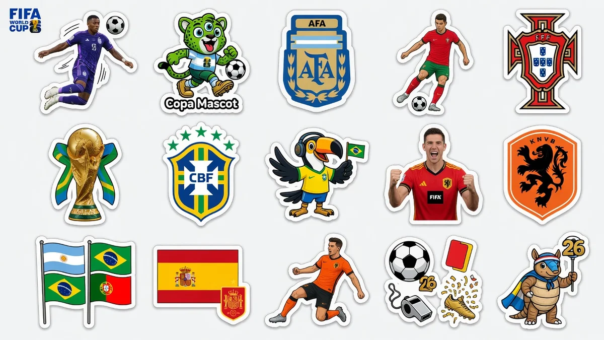 Sticker World Cup 2026 cổ động