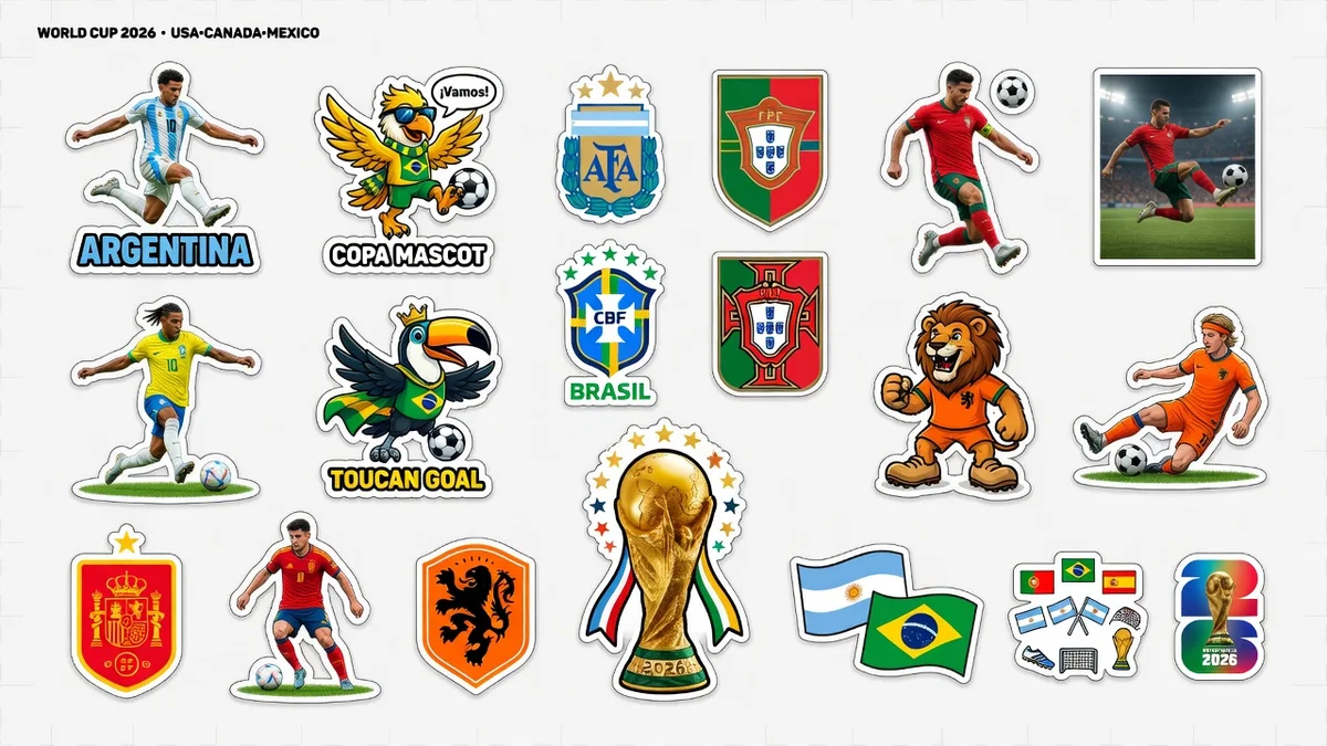 Sticker World Cup 2026 cổ động