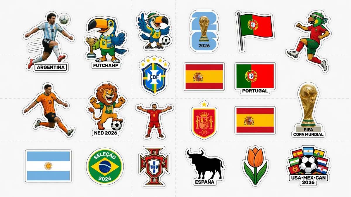 Sticker World Cup 2026 cổ động