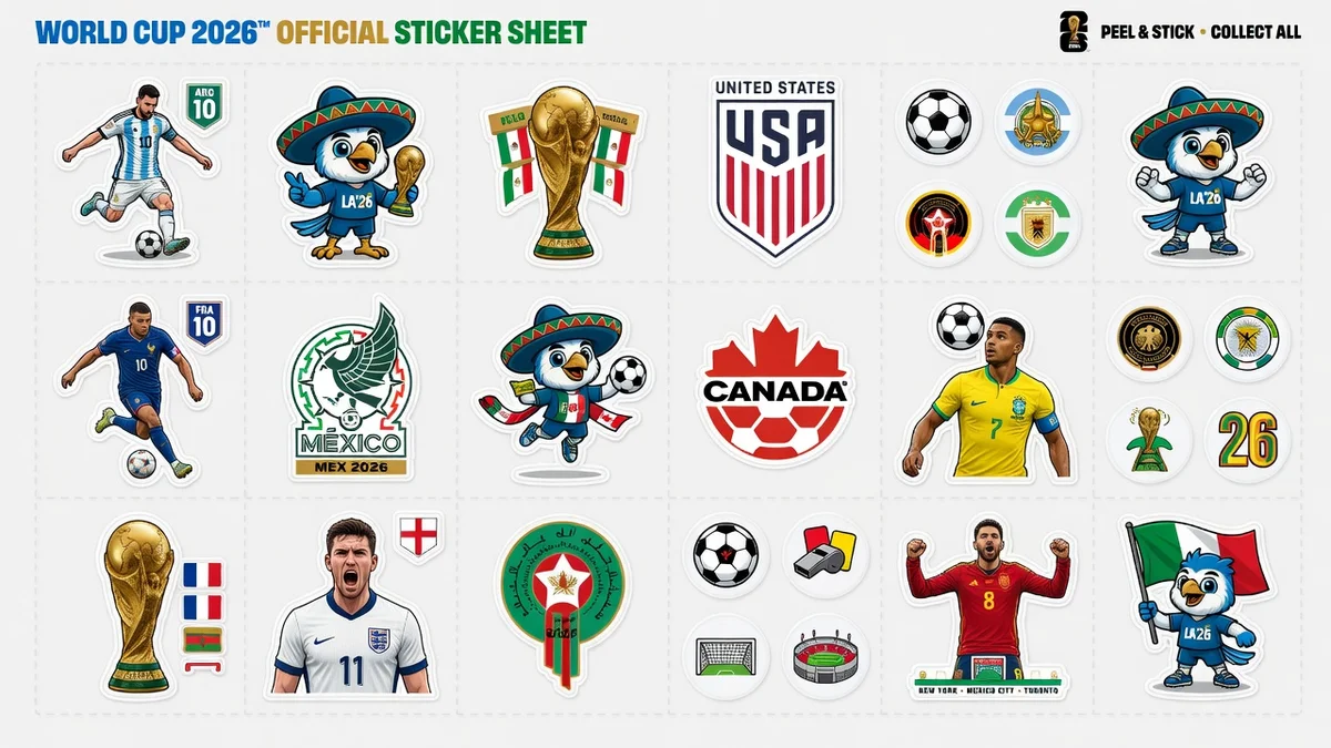 Sticker World Cup 2026 cổ động