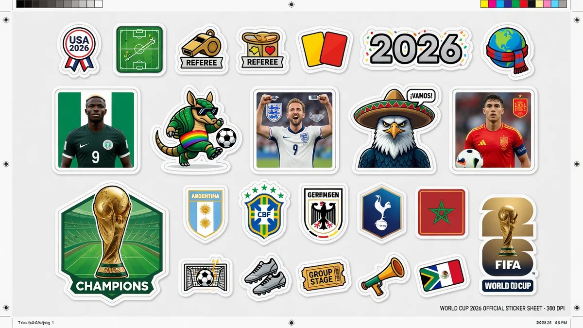 Sticker World Cup 2026 cổ động