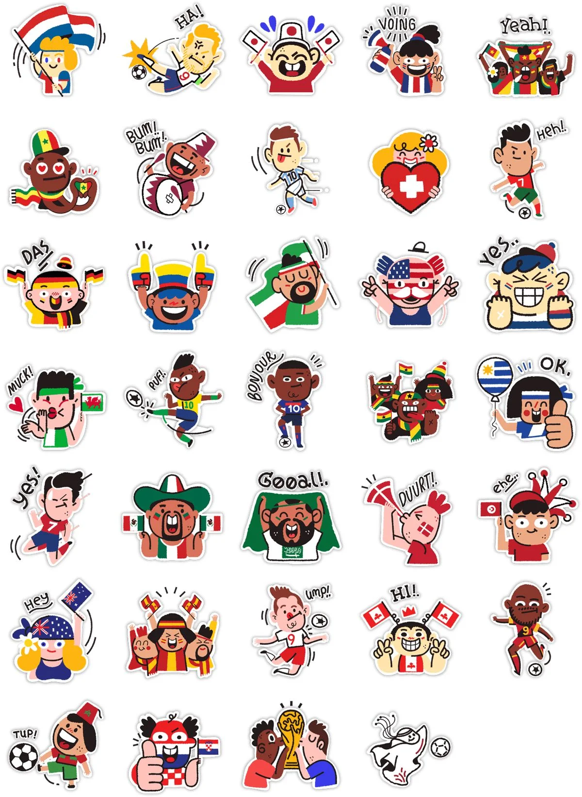 Sticker World Cup 2026 cổ động