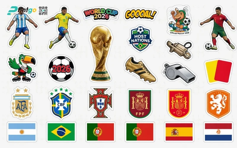 Xu hướng thiết kế sticker World Cup 2026 nổi bật năm nay